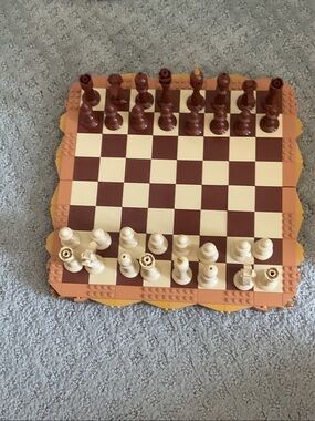 Lego Brown and White Chess Board Set